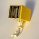 Yellow wall lamp Kubus Elidus - Sweden, 1970s