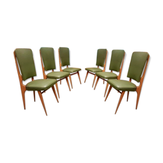 Ensemble de 6 chaises Stella Durera 1960