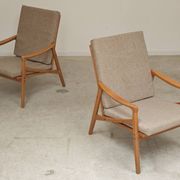 Pair of grey armchairs by Jiri Jiroutek for Intérier Praha