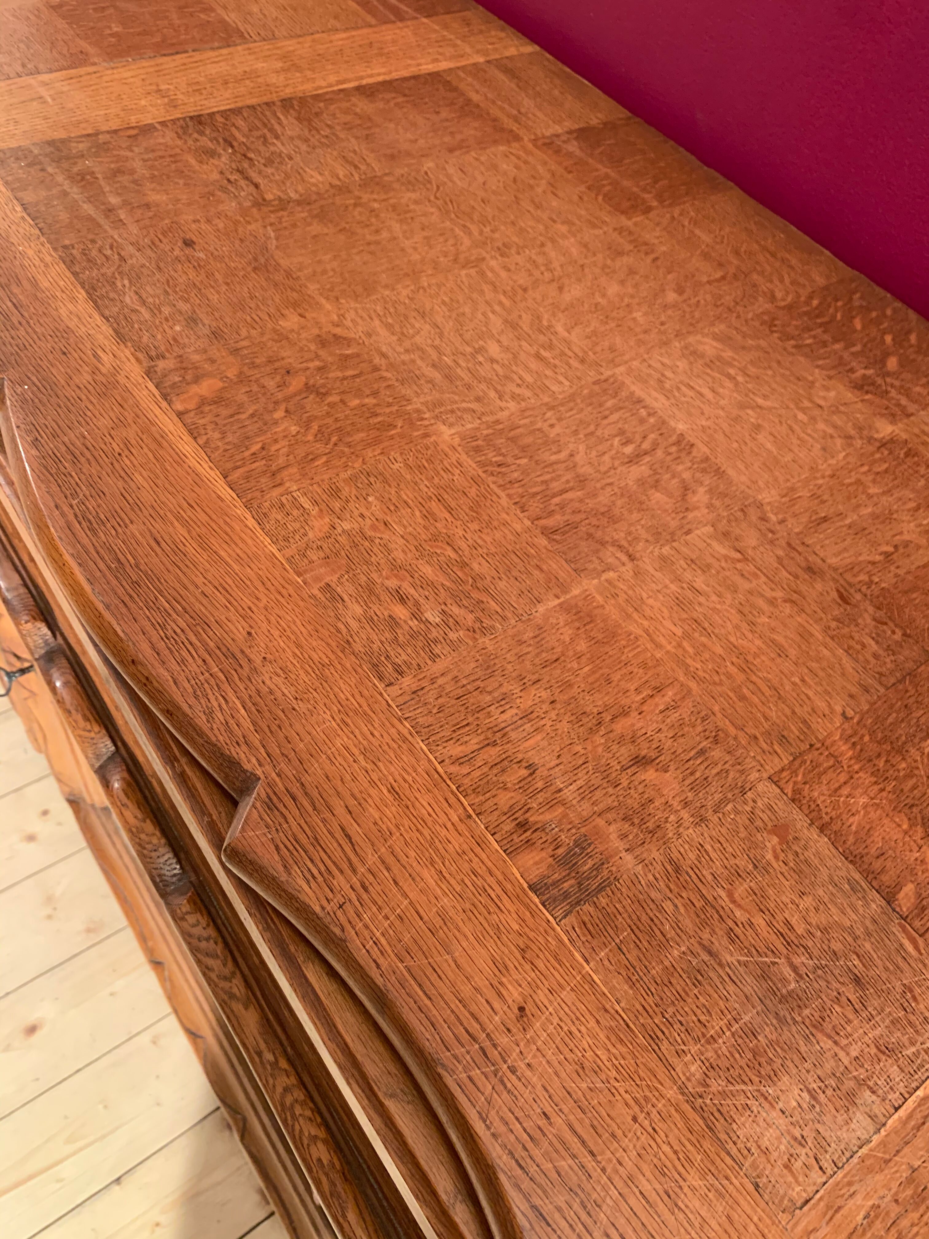 Modernist wood and ceramics sideboard of the 1950s