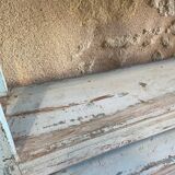 Blue lacquered teak shelves