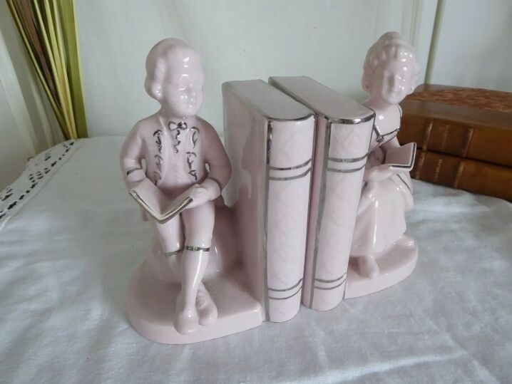 Serre livres en porcelaine