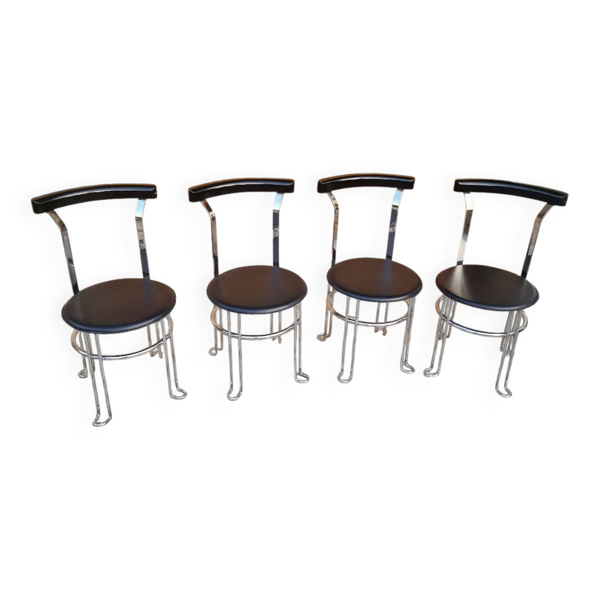 4 Scandinavian chairs by Börge Lindau