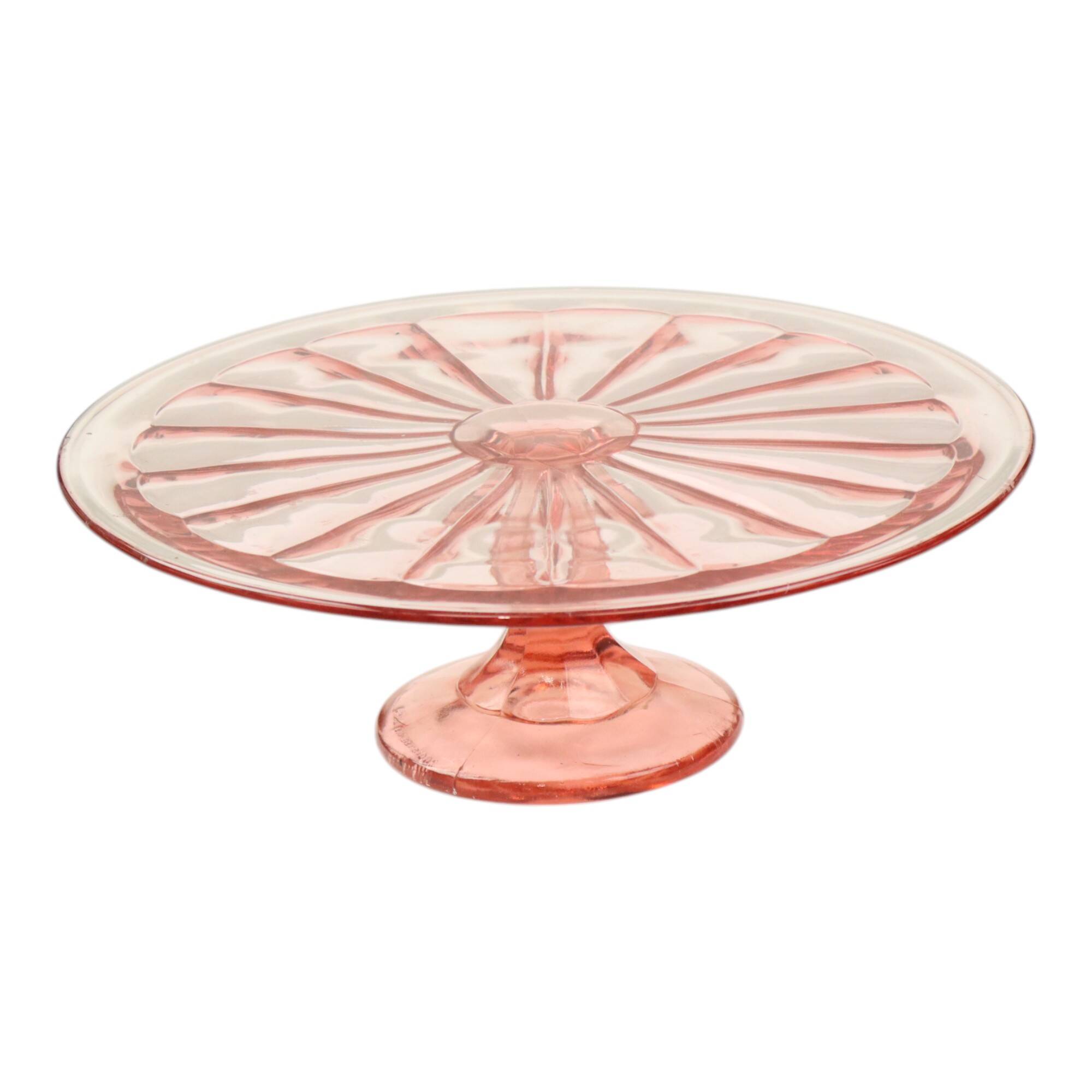 Pink Rosaline Art Deco Cake Stand Pastry Dish Scailmont