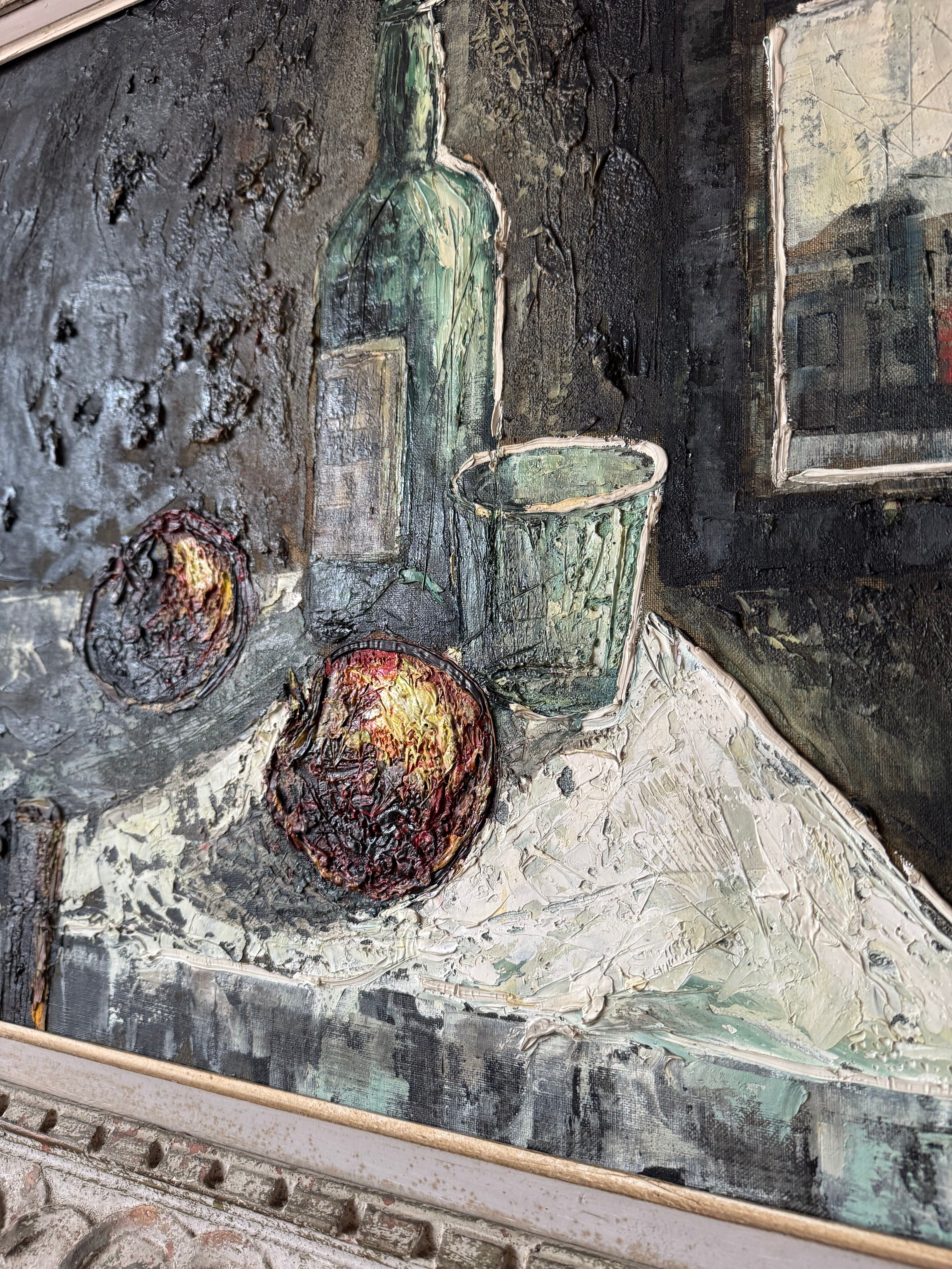 Still life tableau in Expressionist style from the 1960s.