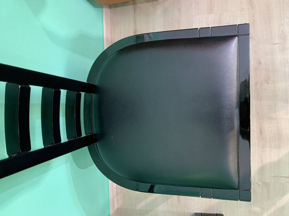 Decorative Black Lacquered Chairs, Italy, 1970, Set of 2