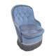 Chauffeuse velours bleu lagon