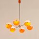 Italian Space Age chandelier with crystal glass shades, 1970s