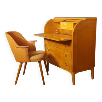 Bureau/secrétaire cylindrique par Bill Mobelindustri, 1953