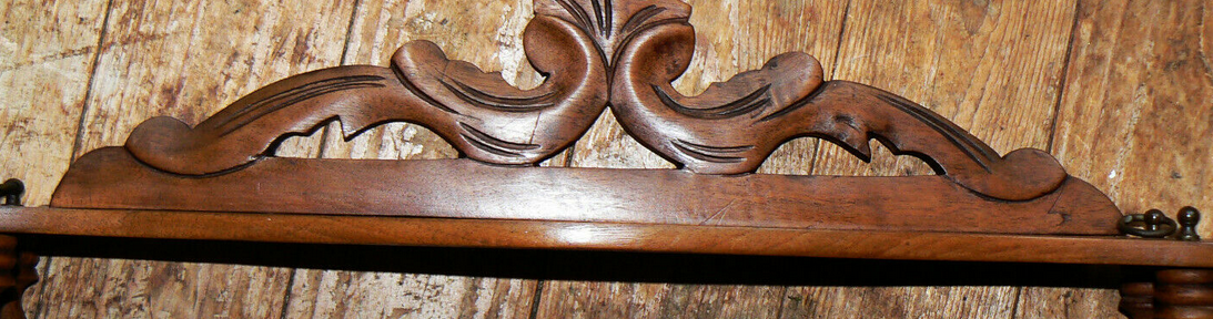Napoleon3-era solid walnut column shelf3