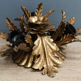 Vintage wall lamp, golden metal