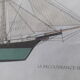 Painting schooner old sailboat La Recouvrance 1817