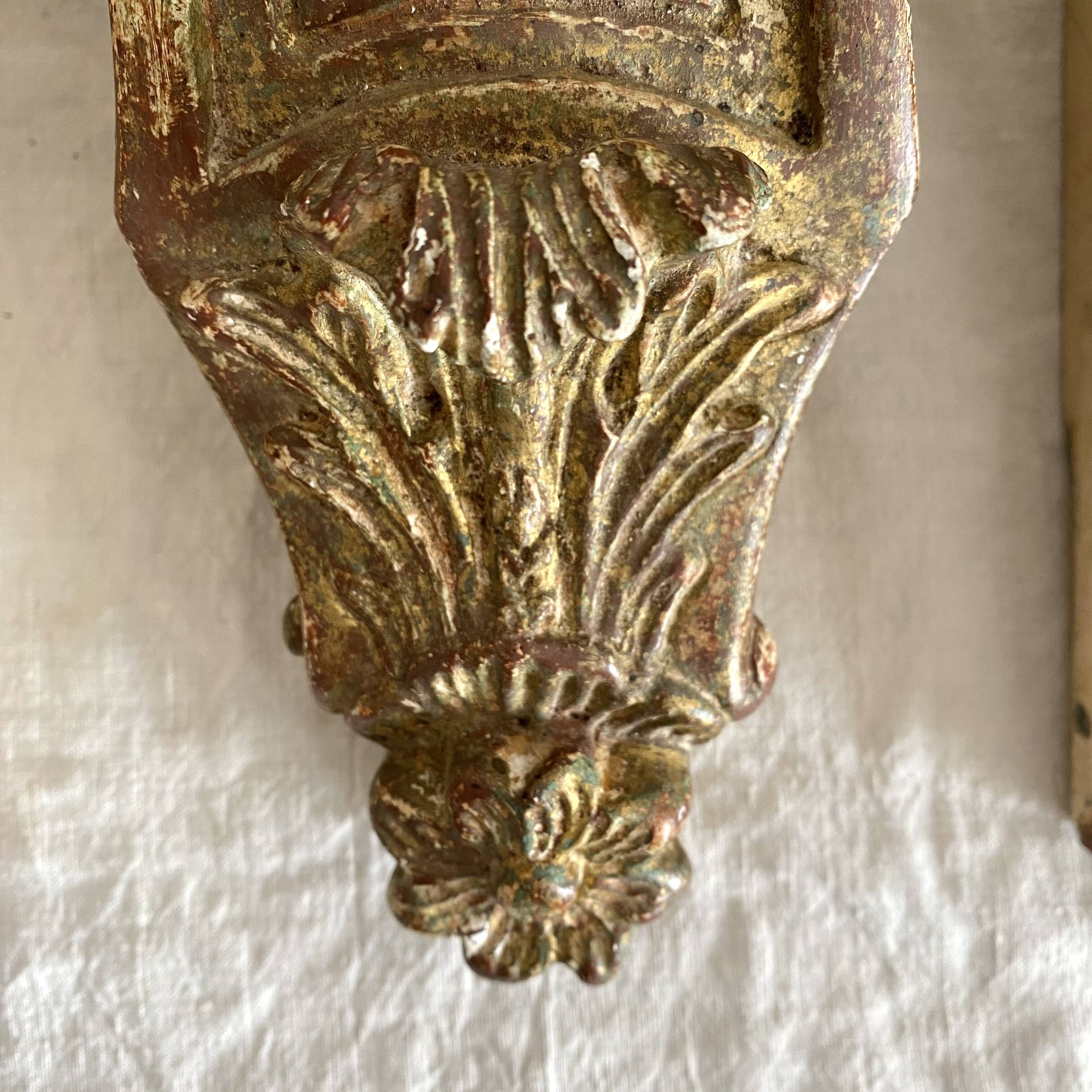 Baroque plaster corner consoles