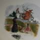 Fruit bowl, earthenware compote dish DIGOIN SARREGUEMINES H. LOUX.