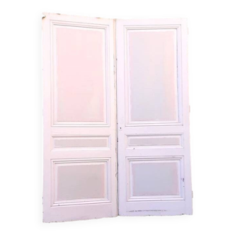 Paire de portes de placard h233x86cm chacune ancienne