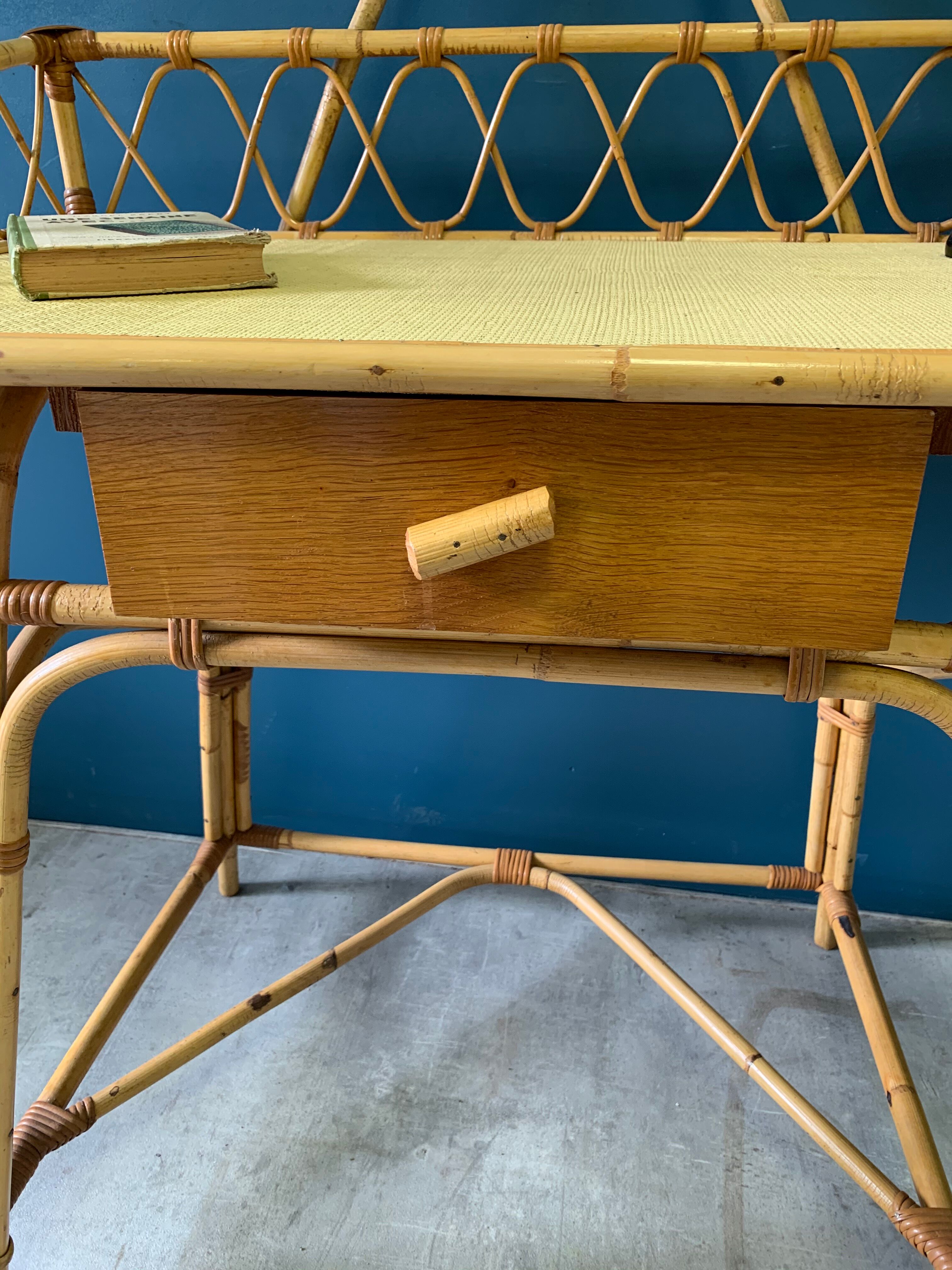 Rattan hairdresser and vintage wicker