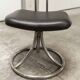 Pair of French Army telegraph operator's swivel chairs, new leather