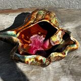 Vintage ceramic seashell trinket tray from Vallauris, 20/17 cm