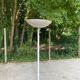 Vintage Italian white floor lamp with round dome