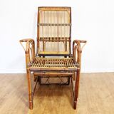 Rattan recliner chair, Bauhaus 1930