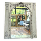 Importante Boiserie Ancienne 176,5cm/158cm Miroir De Cheminée époque 19eme Glace Piquée