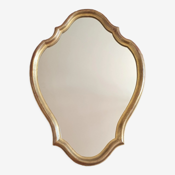 Miroir en bois doré 71 cm