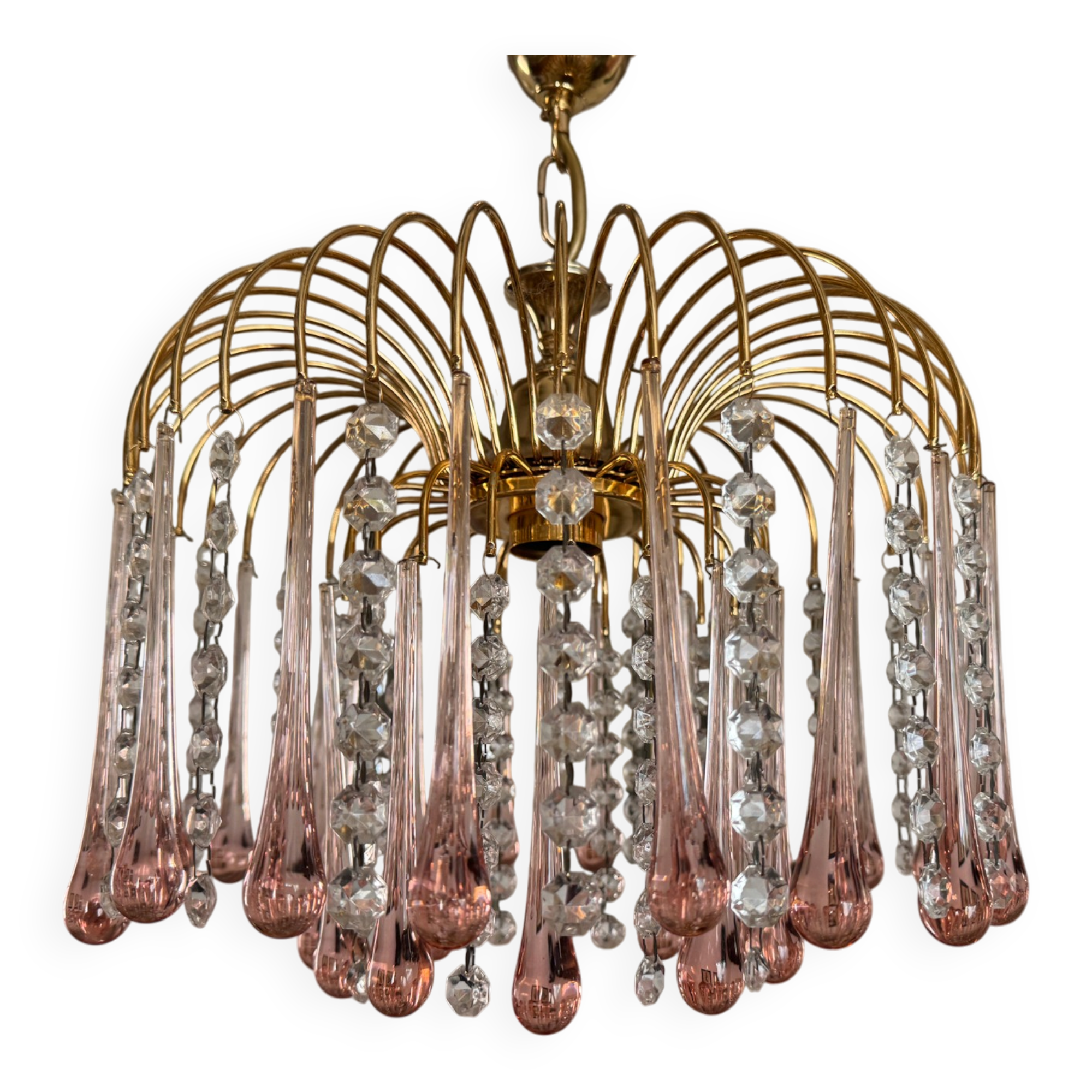 Murano lustre with drops and crystals