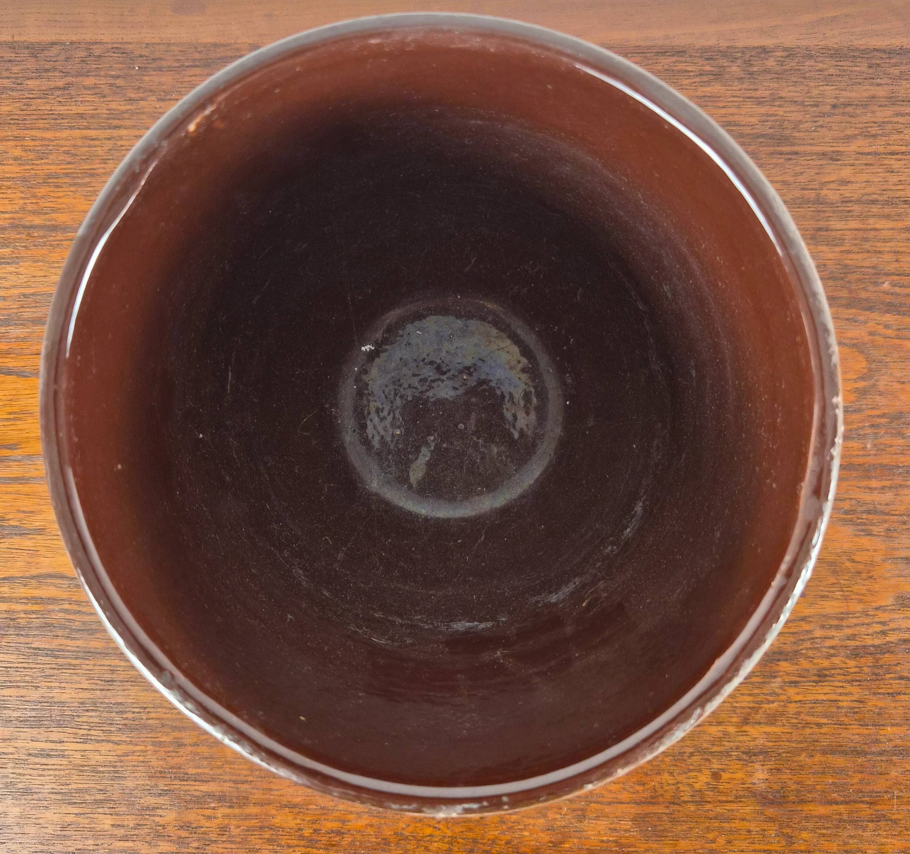 Terracotta vase with trifoglio decoration, ceramic by Aldo Londi for Bitossi, Italy, 1960.