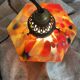 Retro suspension lampshade in speckled glass