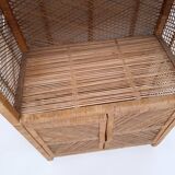 Buffet rattan bookcase shelf