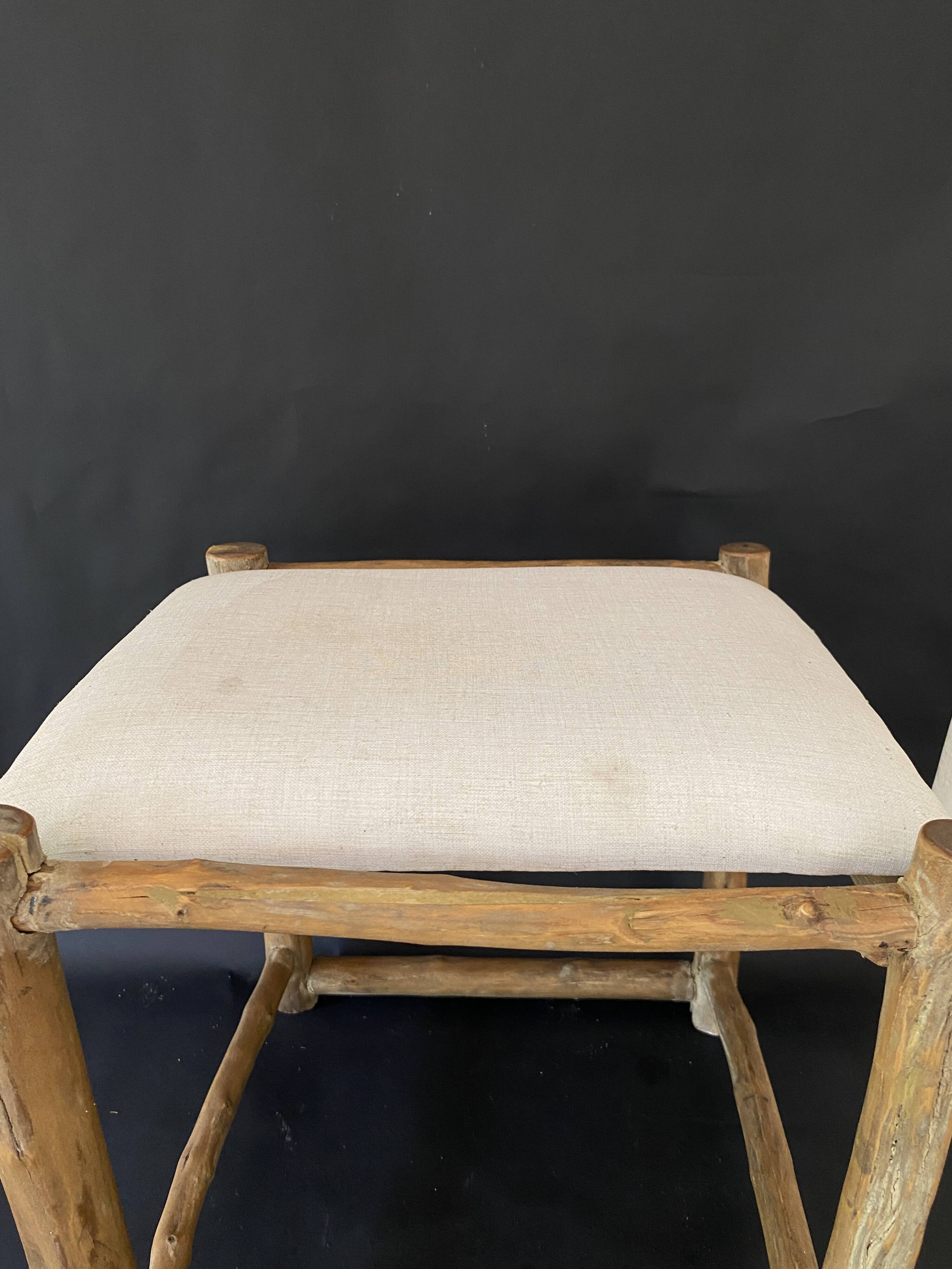 Pair of olive wood stools