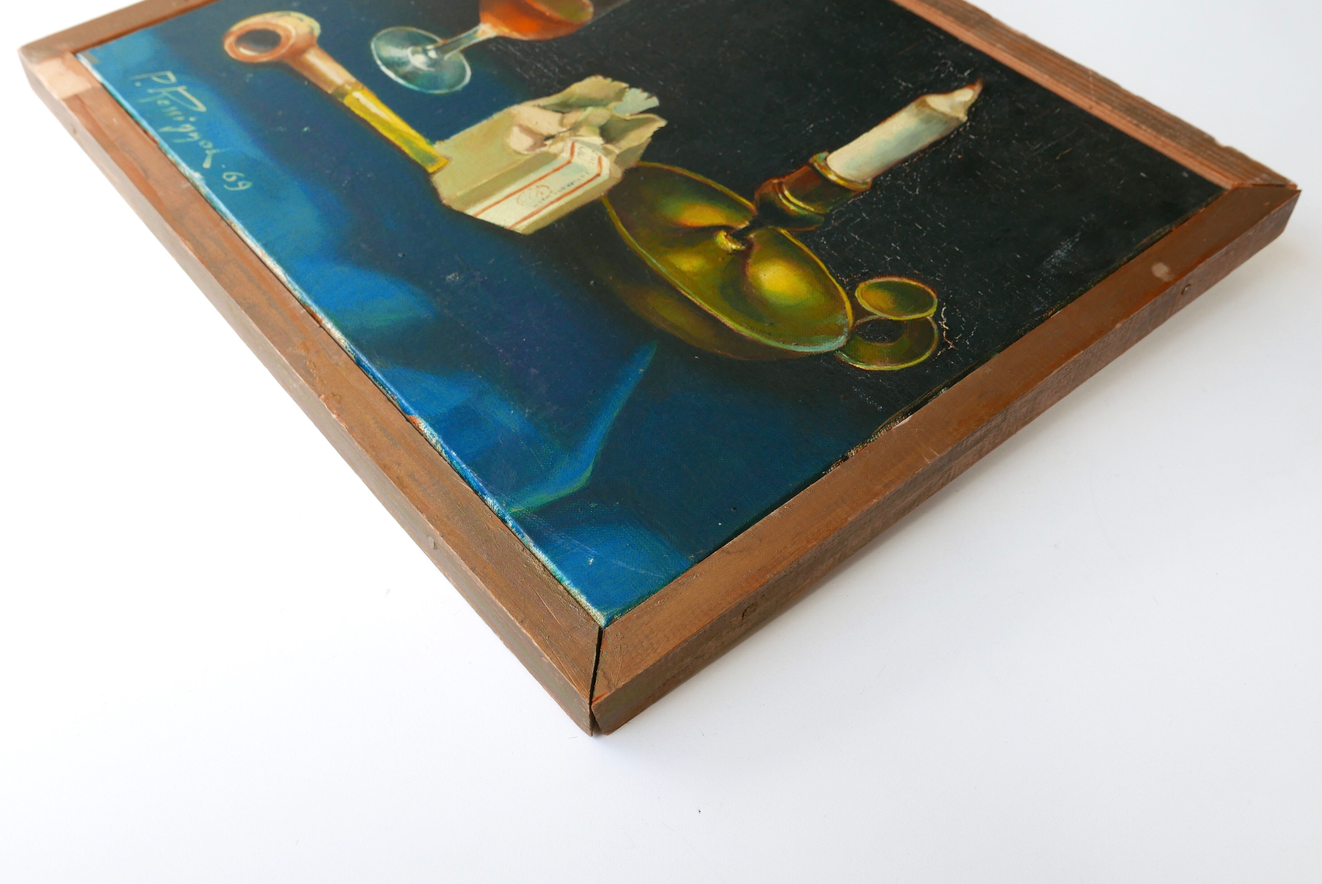 Painting, still life by Pierre Rossignol, 1960s