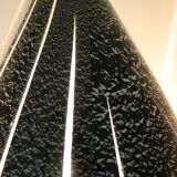 Black and White Penguin Murano Glass Table Lamp with Silver Flakes, Italy