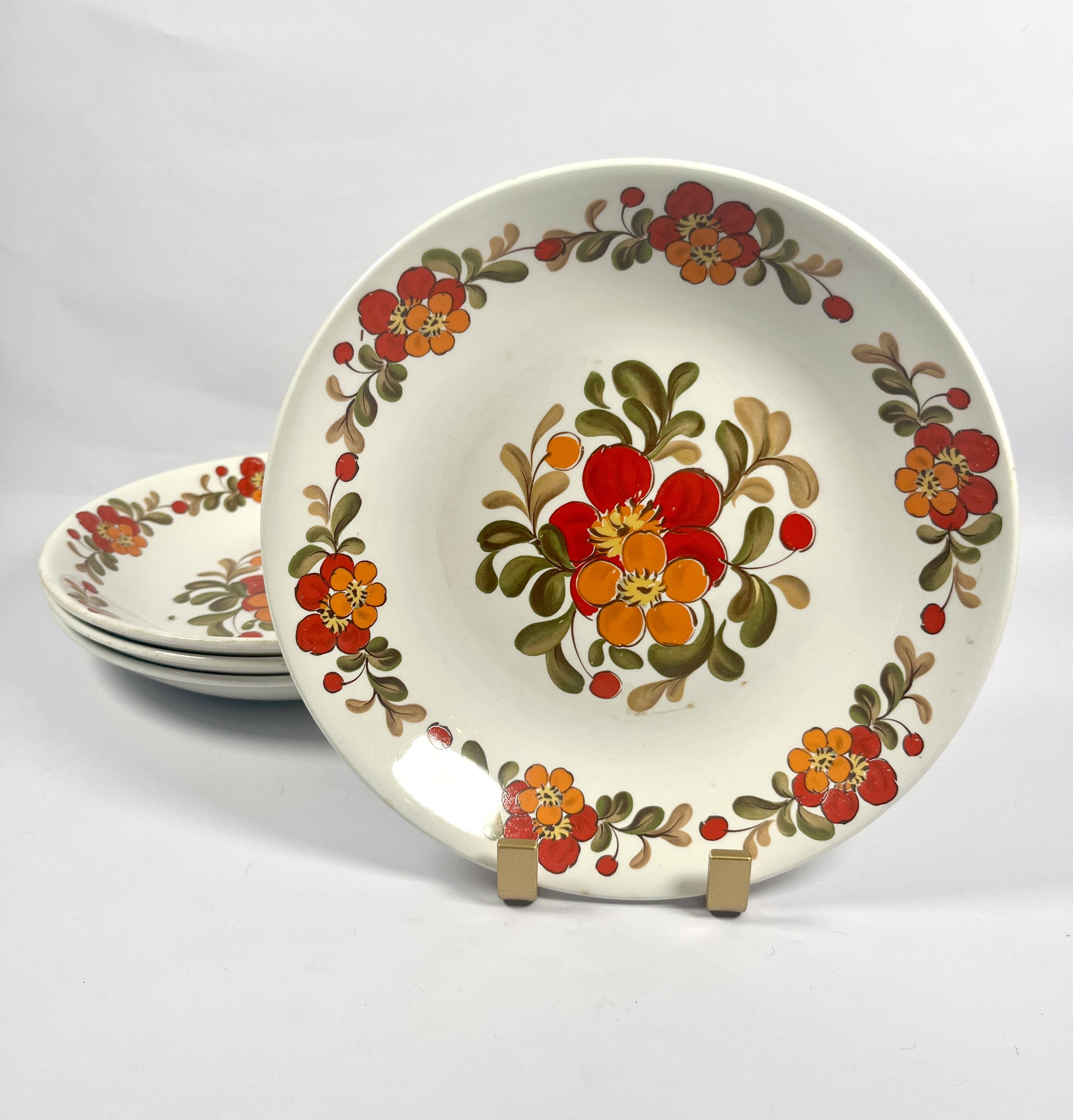 Deep earthenware plates - Moulin des loups - Orchie