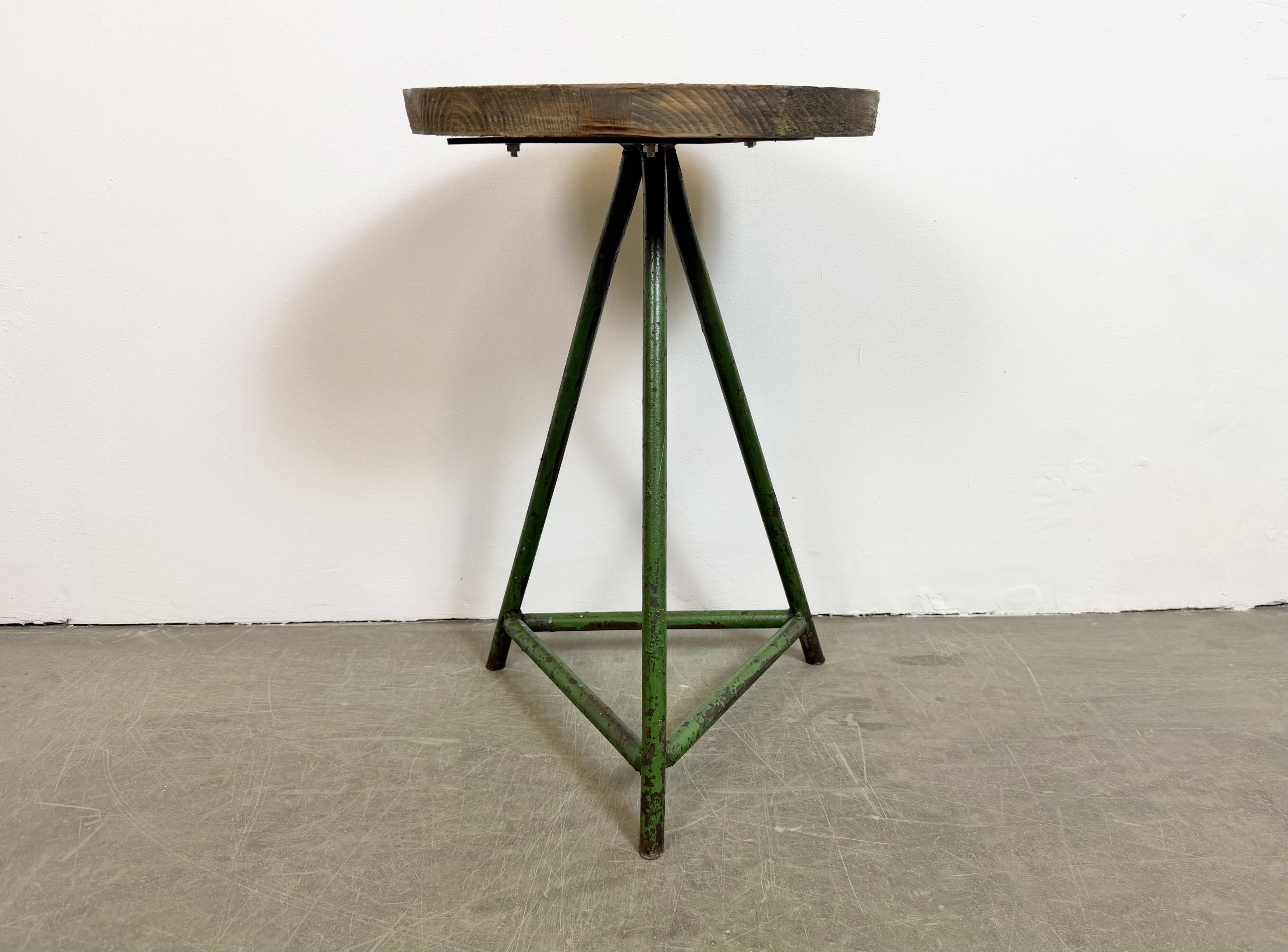 Green Industrial Workshop Stool, 1960s