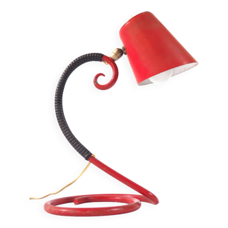 Lampe cocote spirale rouge