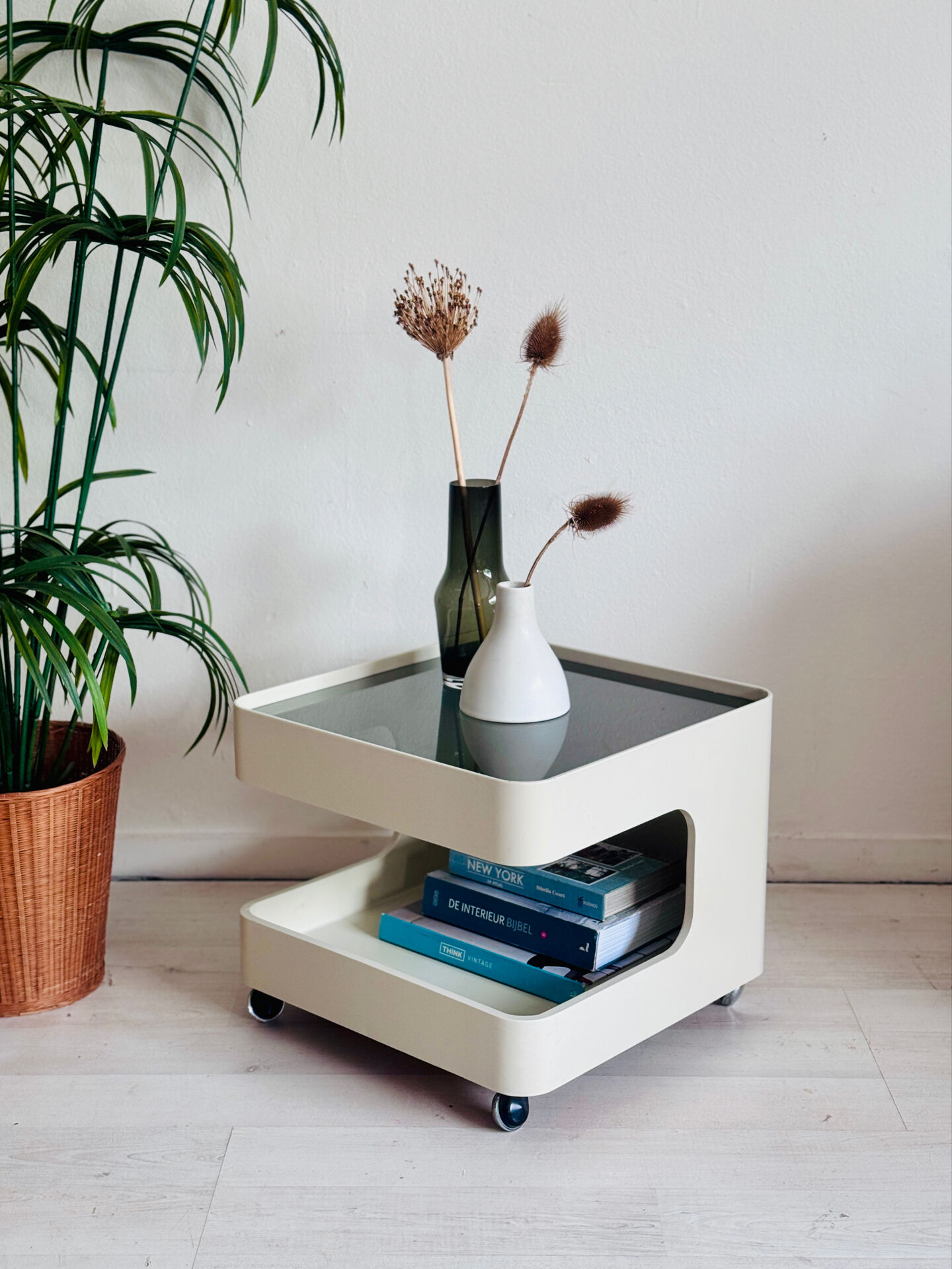 Vintage space age trolley coffee table Opal Mōbel 1970’s