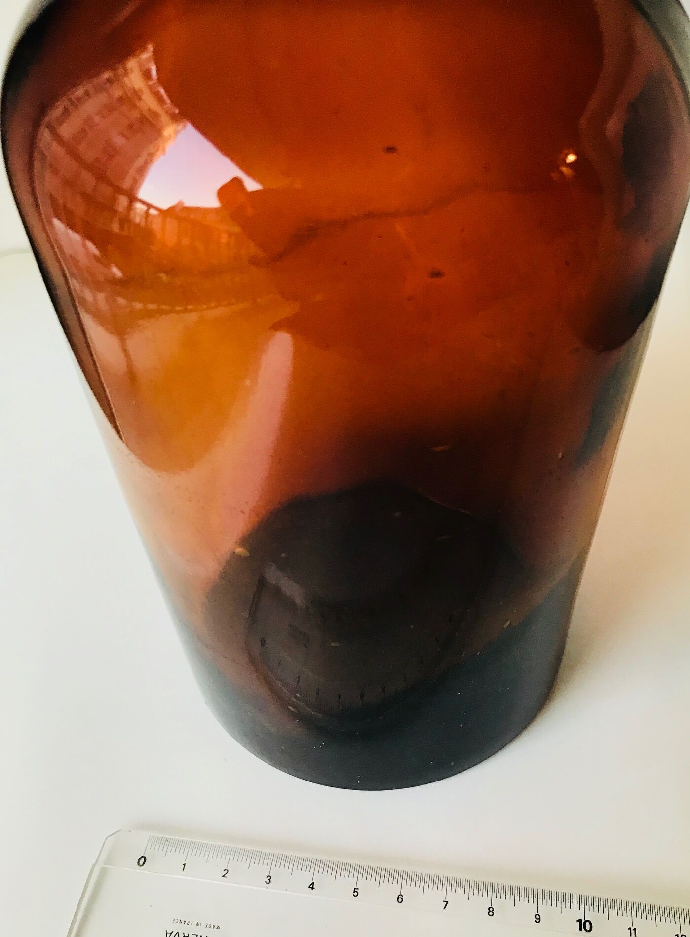 Bottle pharmacy in amber glass