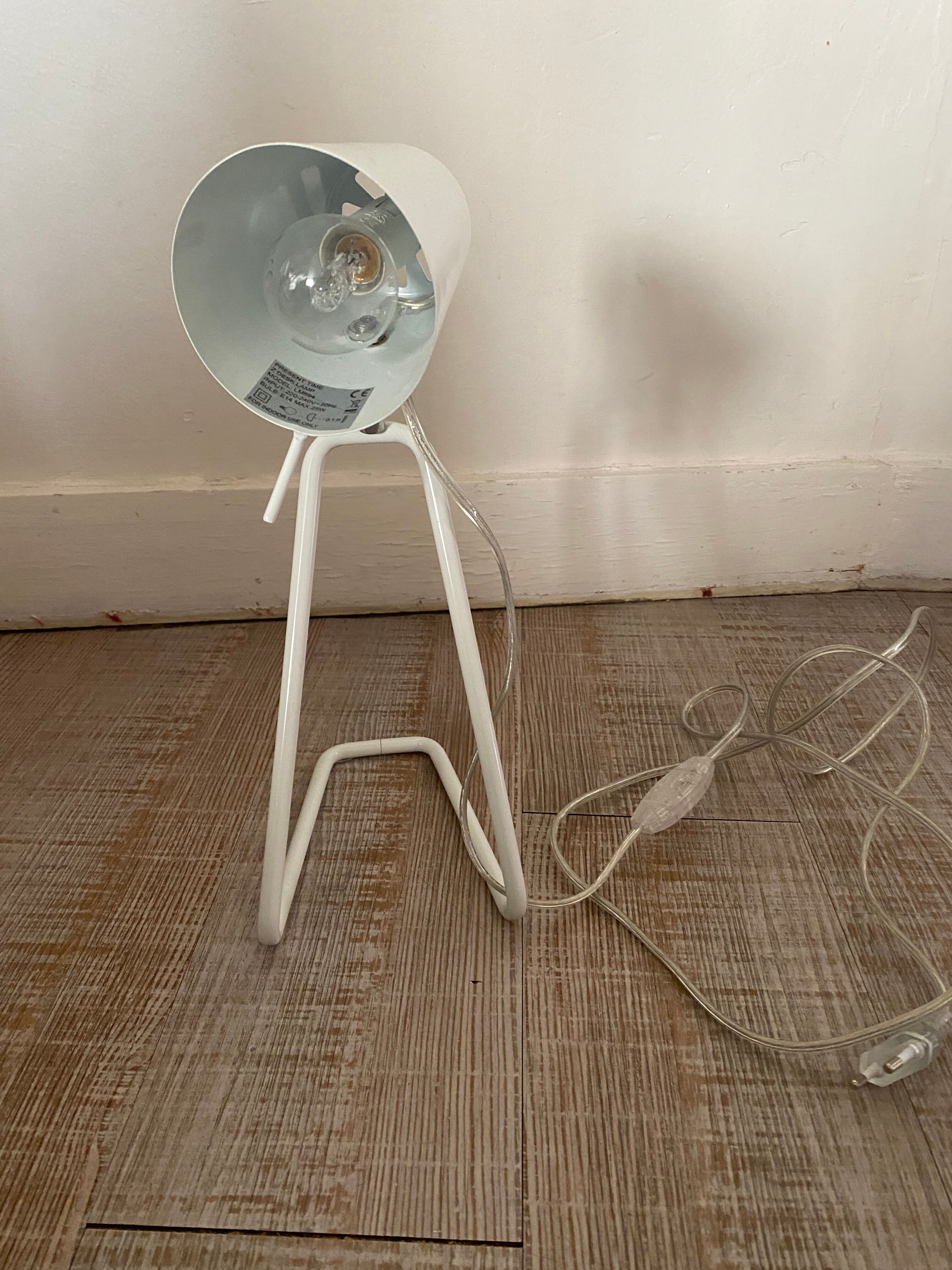 White table lamp