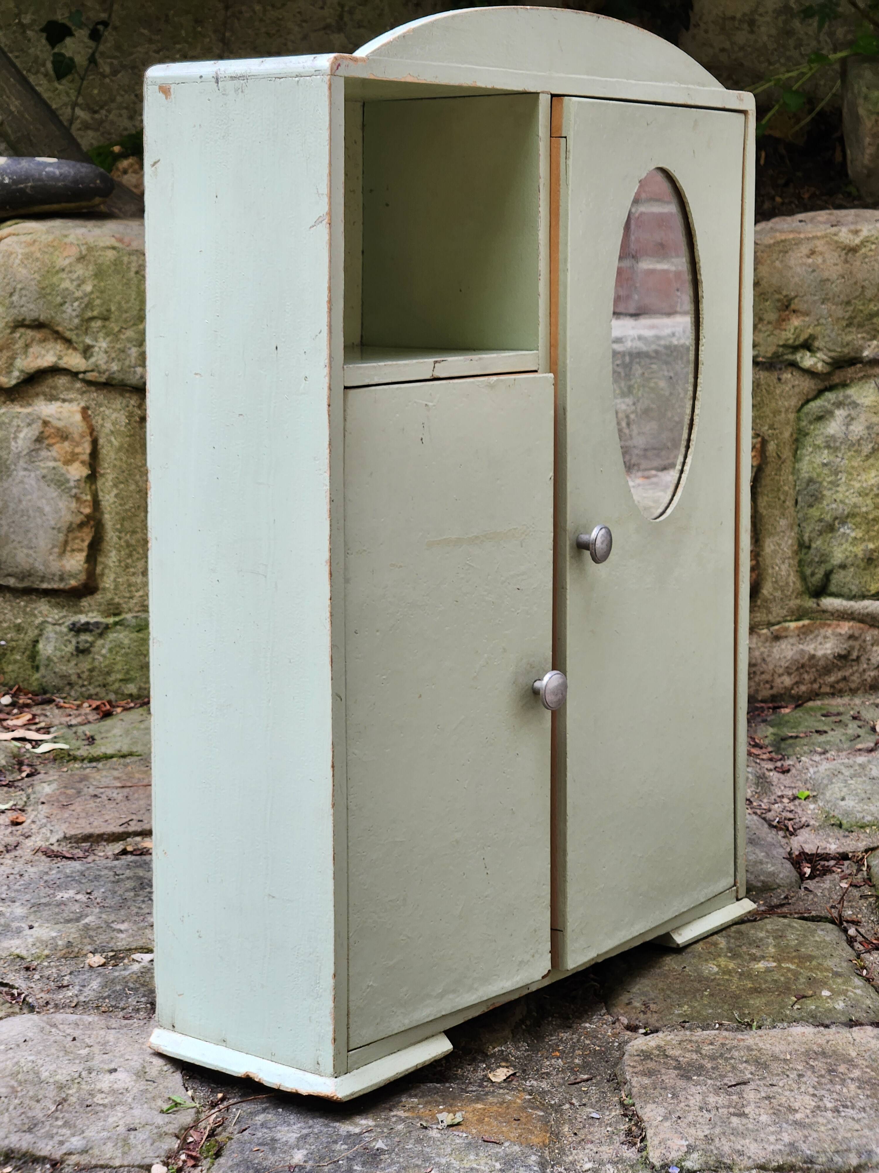 Doll wardrobe or vintage bathroom furniture