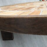 Round coffee table signed capron