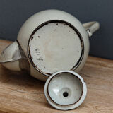 Cafetière fleurie, tôle émaillée
