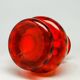 Mid-century modern vase, red glass, designed by J. Słuczan-Orkusz, Poland, 1970s