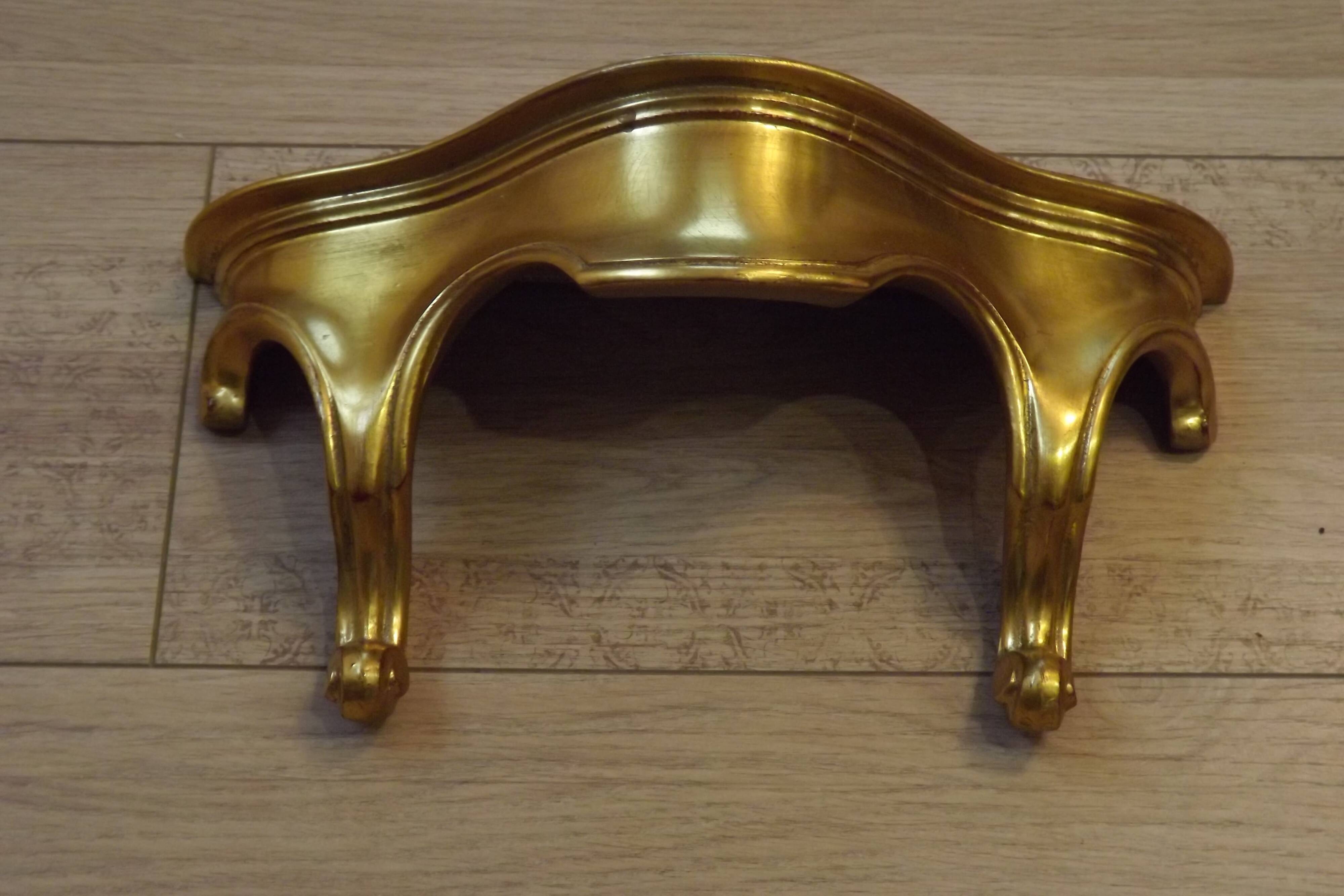 Vintage Ornate Gold Resin Wall-Mounted Mirror & Matching Console Table 5055