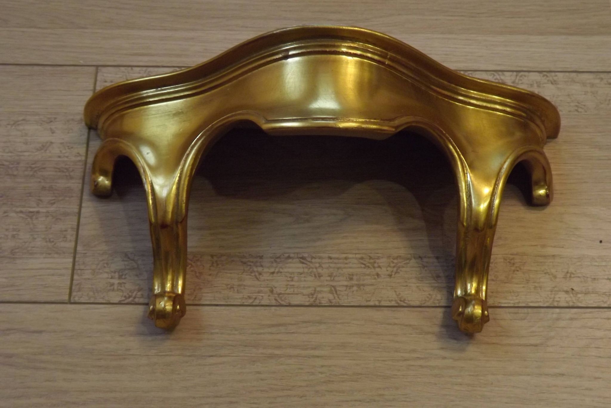 Vintage Ornate Gold Resin Wall-Mounted Mirror & Matching Console Table 5055