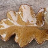 Dish or large empty pocket in flamed ceramic with bird motif