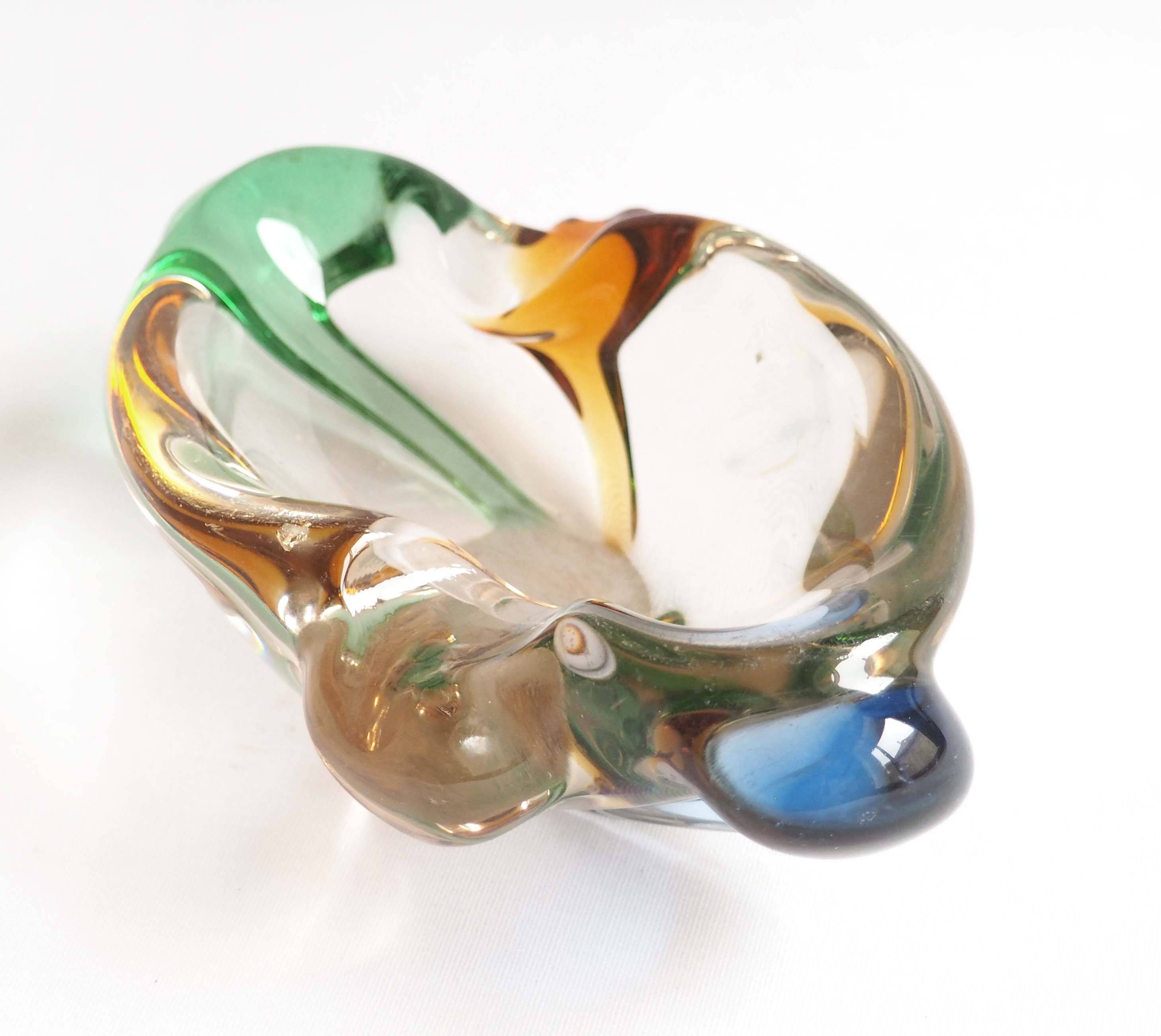 Empty crystal pocket ashtray 3 colors