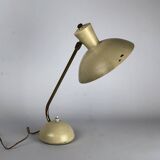 Midcentury Italian lacquer and brass table lamp from 50s