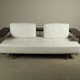 Rolf Benz Dono sofa by Christian Werner in white leather, 1990s