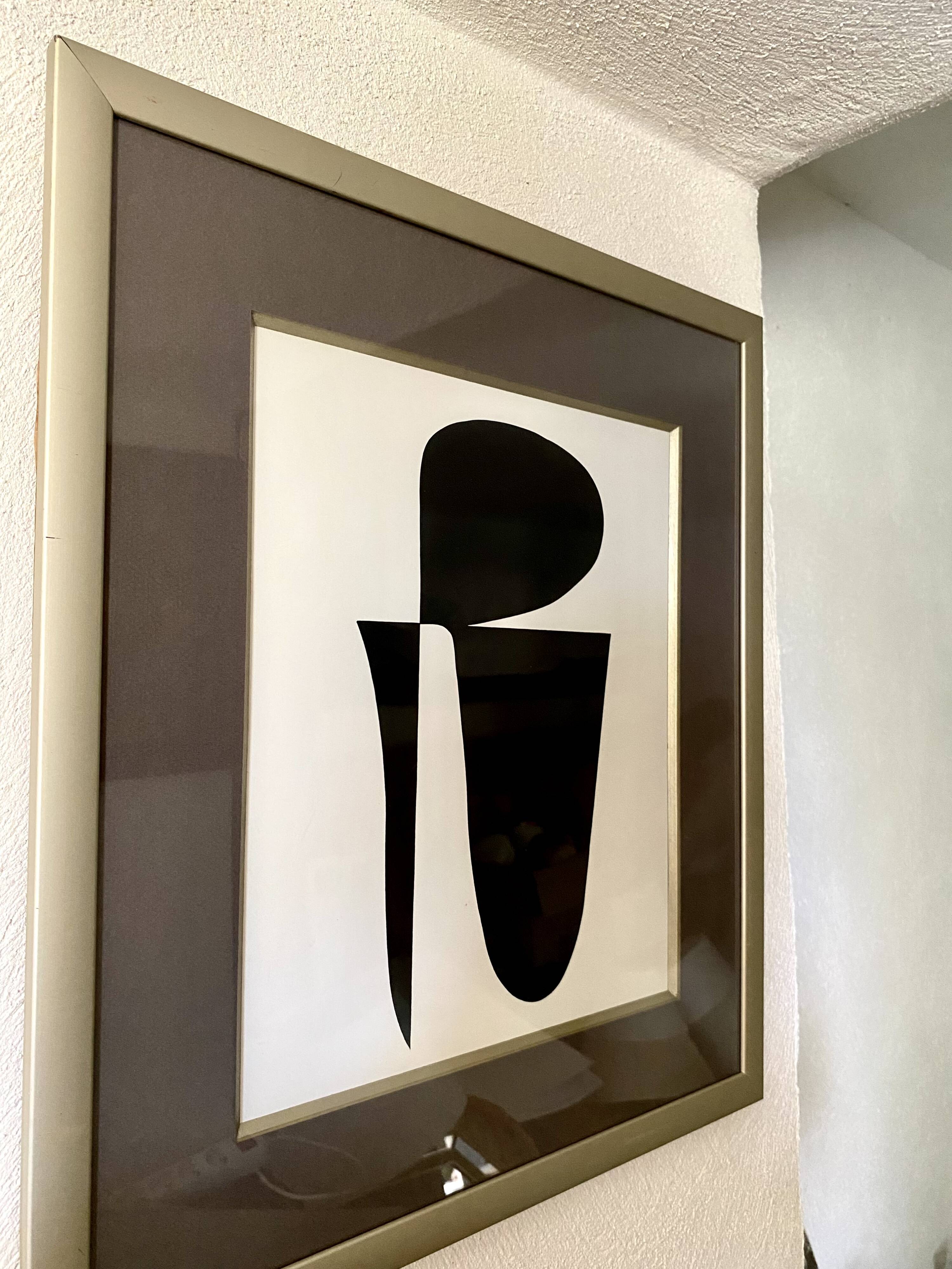 Vasarely and 1973 under glass
